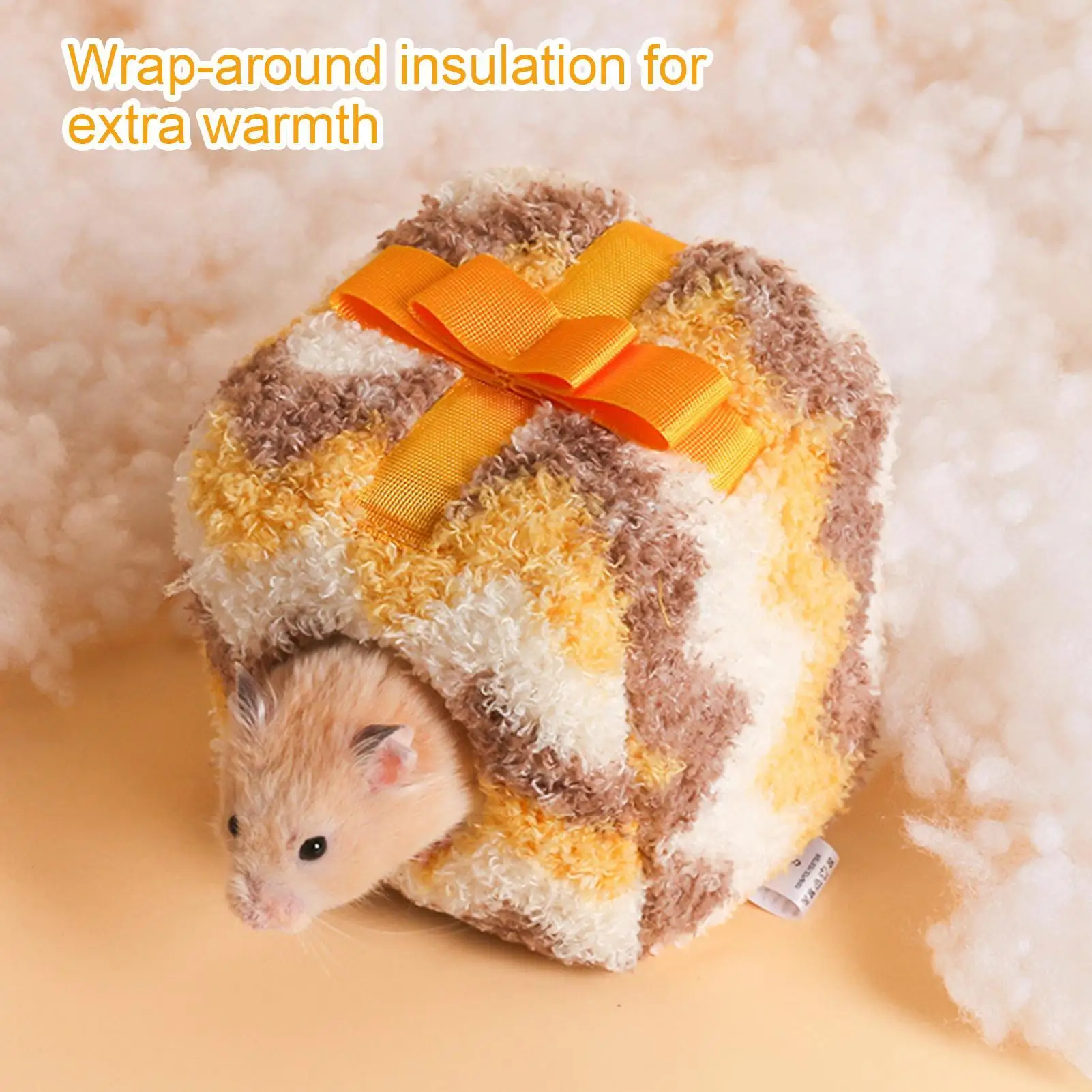 Hamster Bed Enclosed Soft Warm Nest Winter Warm Plush Hamster Bed For Home Indoor Outdoor For Chinchilla Mice Birds Hedgehog