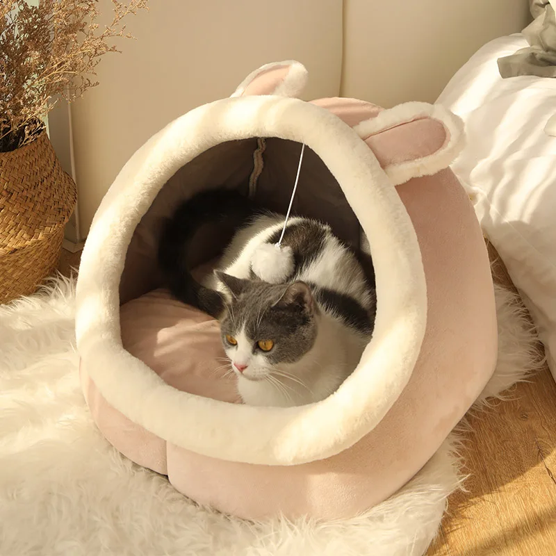 Deep Sleep Cat Bed Cartoon Pet Bed Foldable Removable Washable Pet Sleeping Bed for Small Dog Mat Bag Cave Cats Bed - Image 10
