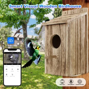 Intelligent Visible Wooden Bird House/Bird Nest/Bird Nest HD Pixel Mobile Phone Remote Bird Observation