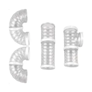 【PRICE-DROP!】Hamster Tunnel Kit 8 PCS Transparent Curved Pet Cage Tube Set For Dwarf Hamsters DIY Connection External Pipe