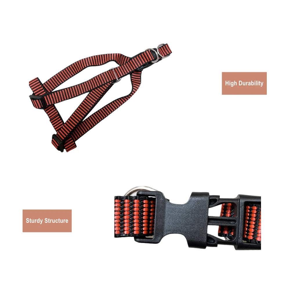 Adjustable Dog Harness Leash Set for Small Medium Dogs, Comfortable Nylon Pet Training Lead - Image 4