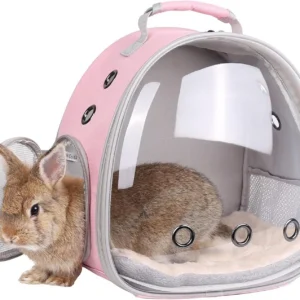 Portable Small Animal Backpack Travel Breathable Pet Carrier Bag Cages for Guinea Pig, Rabbit, Bearded Dragon, Squirrel,