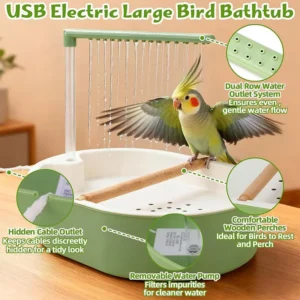 New Fully Automatic Circulation Parrot Shower Basin Bird Shower Device Water Park Anti Slip Drainage Hidden Circuit Clean Shower