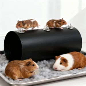 2 Piece Hanging Cooling Tunnel Toys Cage Accessories Hideout Portable Rabbit Tunnels Small Pet Tunnels for Small Animal Pet Rats