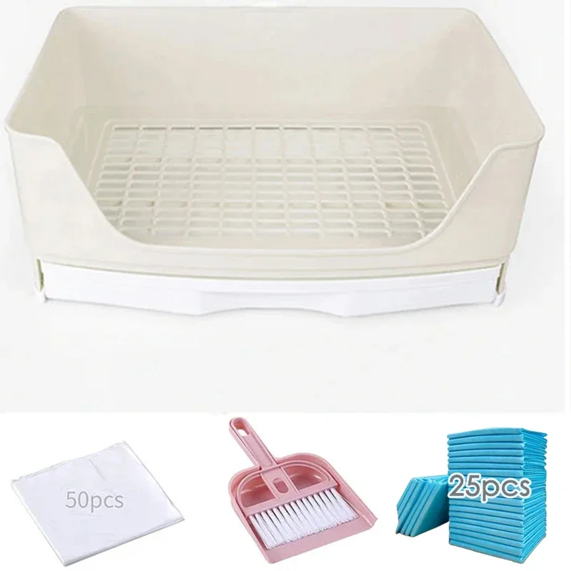Extra Large Rabbit Litter Box Bunny Toilet with Drawer 50 Pet Toilet Film 25 Toilet Training Pad Cleaning Set Small Pet Box Pan - Image 9