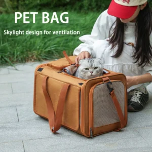 Large Capacity Pet Carrier Tote Bag Breathable Portable Oxford Fabric Shoulder Bag for Cats And Dogs