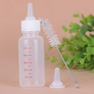 Puppy Nursing Bottles 50ml Kitten Feeder Baby Dog Milk Bottle Leak-Proof Baby Cat Nipple Feeder Set For Bunny Daily Squirrel