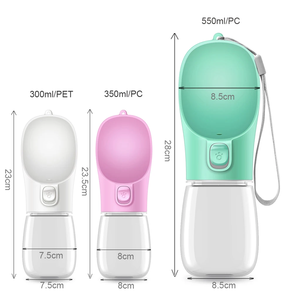 Dog Water Bottle For Pet Dogs Cats Water Feeder Bowls Outdoor Travel Leakproof Puppy Drinking Container Pug Chihuahua Labrador - Image 6