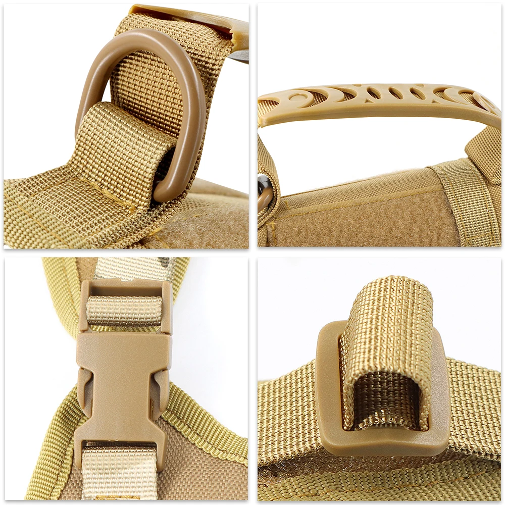 Tactical Cat Harness Leash with 9 Patches Small Dog Puppy Vest Straps with Handle Harnesses Training Adjustable Pet Accessories - Image 5