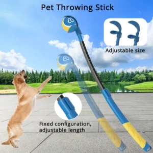 Pet Throwing Stick Tennis Ball Launcher Interactive Ball Picking Labour Saving Pet Training Toys Outdoor Dog Training