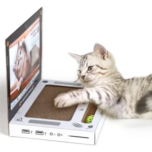 【A87T】Cat For Cats Cardboard Scratching Laptop With' Mouse' Interactive Cardboard Cat Laptop Plaything