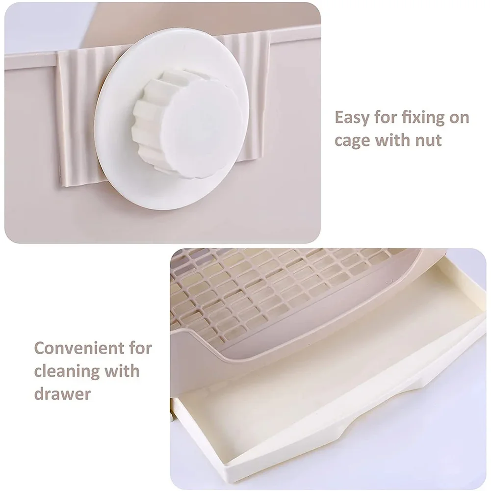 Extra Large Rabbit Litter Box Bunny Toilet with Drawer 50 Pet Toilet Film 25 Toilet Training Pad Cleaning Set Small Pet Box Pan - Image 5