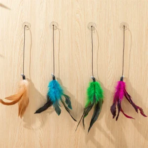 Cat Toy Set Cat Toys Interactive Hanging Feather Toys for Cats Training Tease Sucker Stick Interactive Cats Toy Set Pet Supplies
