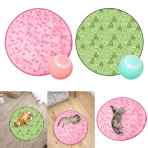 2 In 1 Automatic Rolling Smart Ball USB Charging Concealed Motion Pet Cat Toy Interactive Dog Chasing Toy for Cat Boredom Relief
