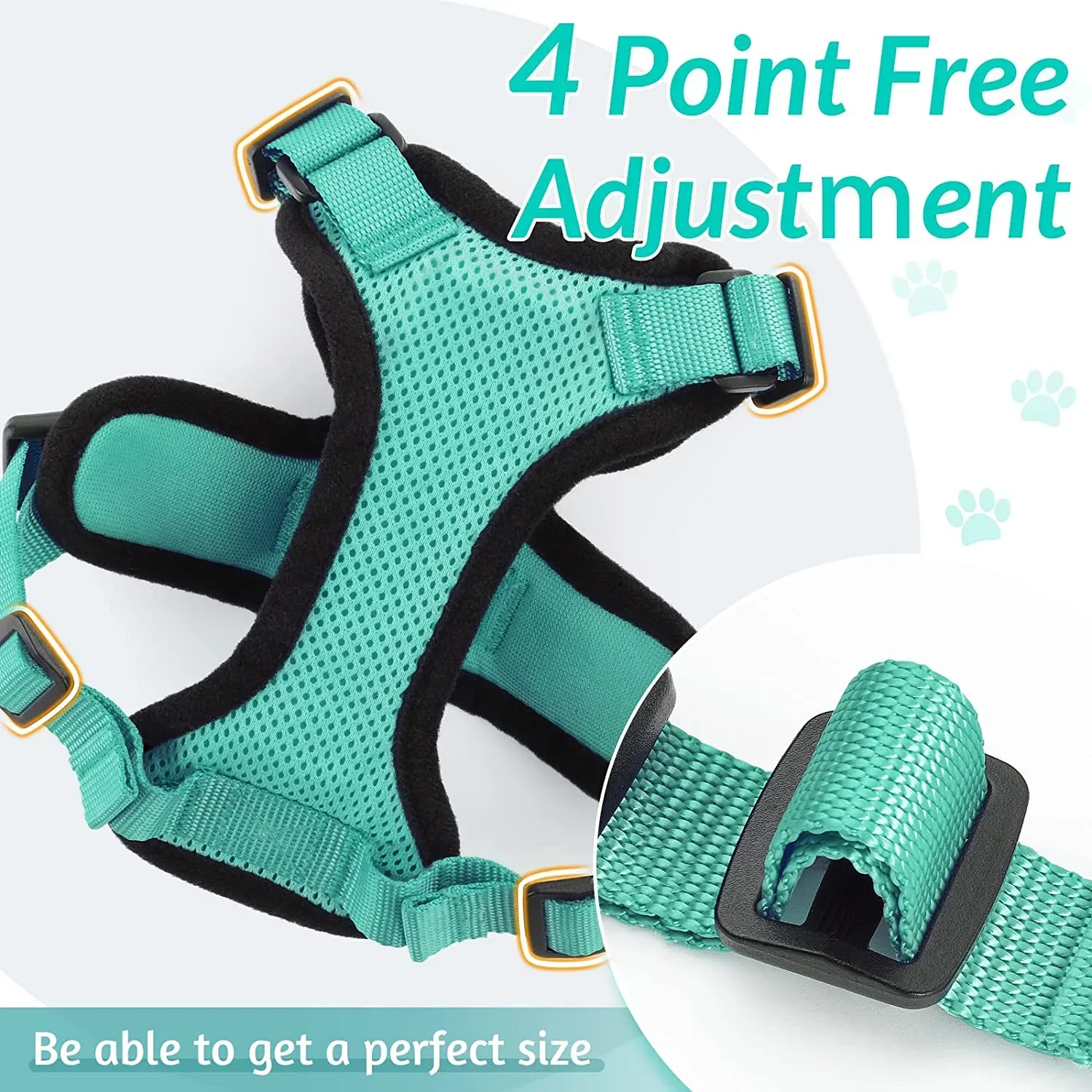 Summer Cat Dog Harness Lead Leash Adjustable Vest Polyester Mesh Breathable Harnesses Reflective for Small Dog Cat Lesah - Image 5