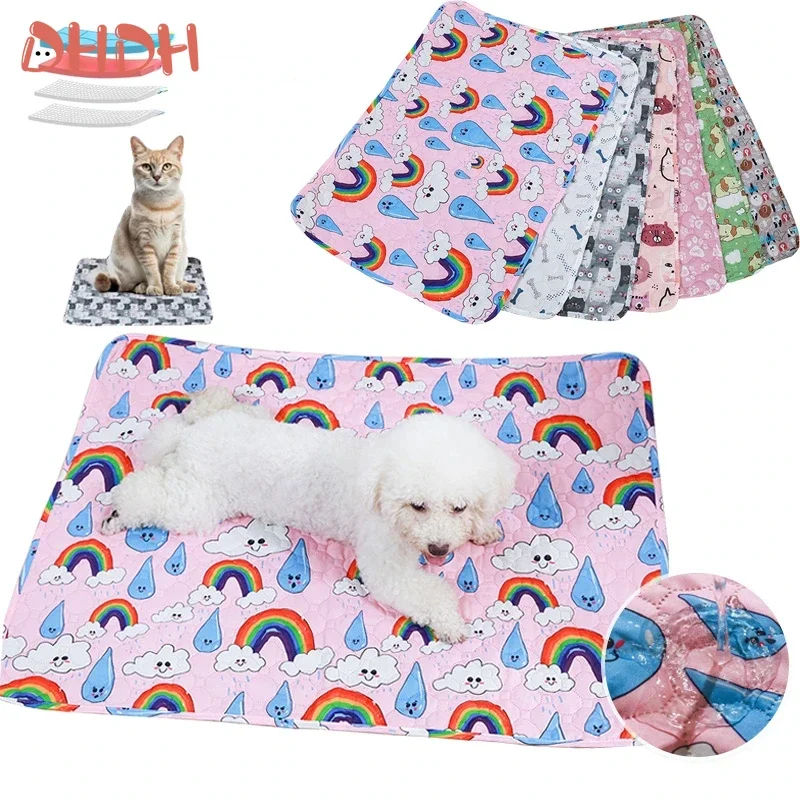 Washable Pet Pee Pad Pet Diaper Mat Reusable Mats For Dogs Dog Bed Urine Washable Dog Training Pad Four Seasons Pet Mat Cover