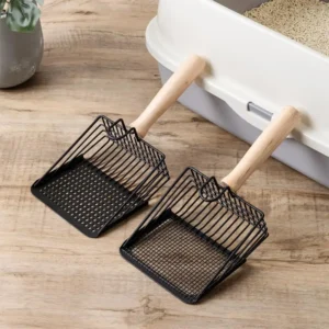 Large Stainl Steel Metal Sand Ovel Poop Scooper Fine Hole Tofu Sand Litter Ovel Dirt Scoop Pet Supplies