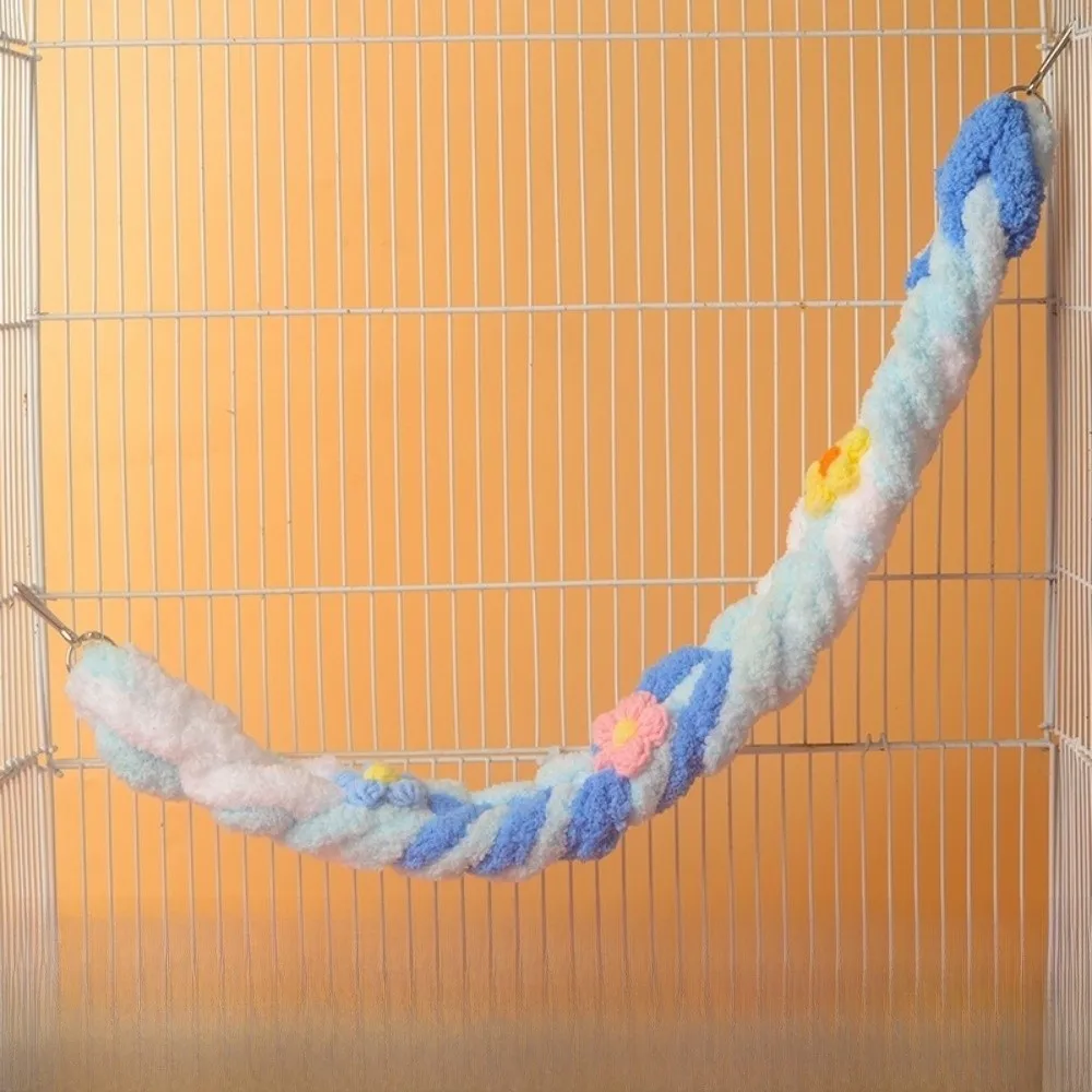 Cotton Rope Hamster Hanging Swing Chew Resistant Interactive Birds Climbing Rope Entertainment Hand-Braided Knot Cage Exercise - Image 8