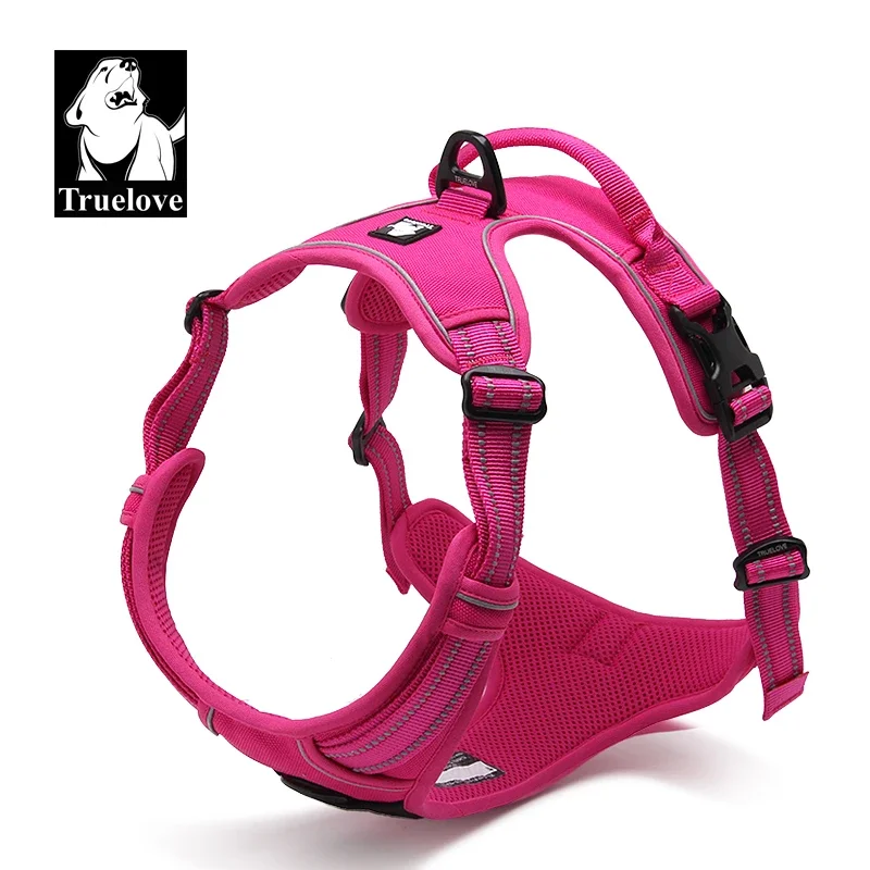 Truelove Pet Harness Reflective Nylon Large Pet Dog Harness All Weather Padded Adjustable Safety Vehicular Leads for Dog TLH5651 - Image 14