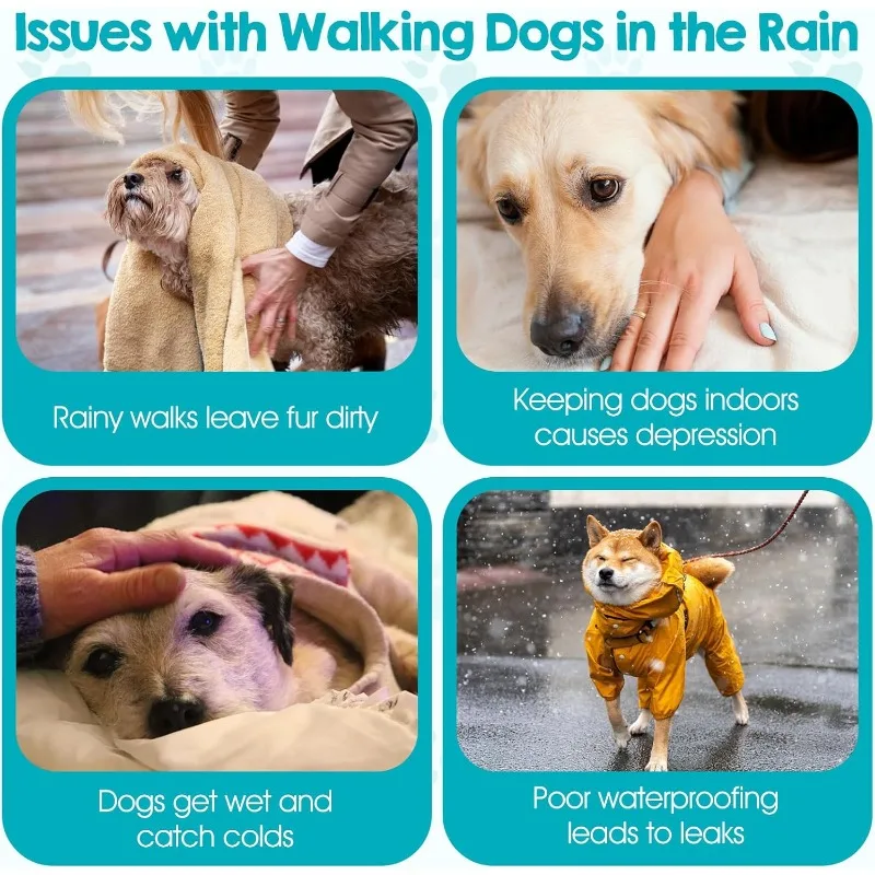 Waterproof Dog Rain Coat Cloak Belly Protection Outdoor Pet Jacket Windproof Lightweight Rainwear Small Puppy Teddy Shiba Walk - Image 6