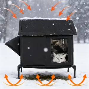 Winter Warm Cat Nest Outdoor Cat Shelter Insulated Stray Cat House Floor Thermal Insulation Pet Kitten Nest Cave Cat Tent