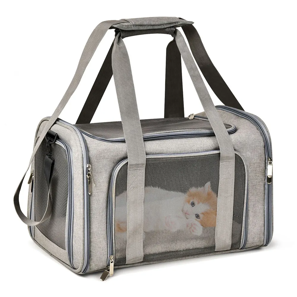 Dog Carrier Bag Soft Side Backpack Cat Pet Carriers Dog Travel Bags Airline Approved Transport For Small Dogs Cats Outgoing - Image 8