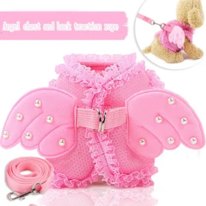 Angel Princess Breathable Mesh Pet Dog Cat Chest Strap Traction Rope Pet Supplies Outdoor Dog Walking Walk Training Accessories