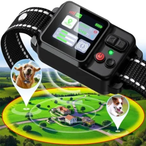 GPS Dog Wireless Fence Coverage Range 49-6561 Feet IP67 Waterproof Adjustable Training Modes GPS Positioning Outdoor Use Only
