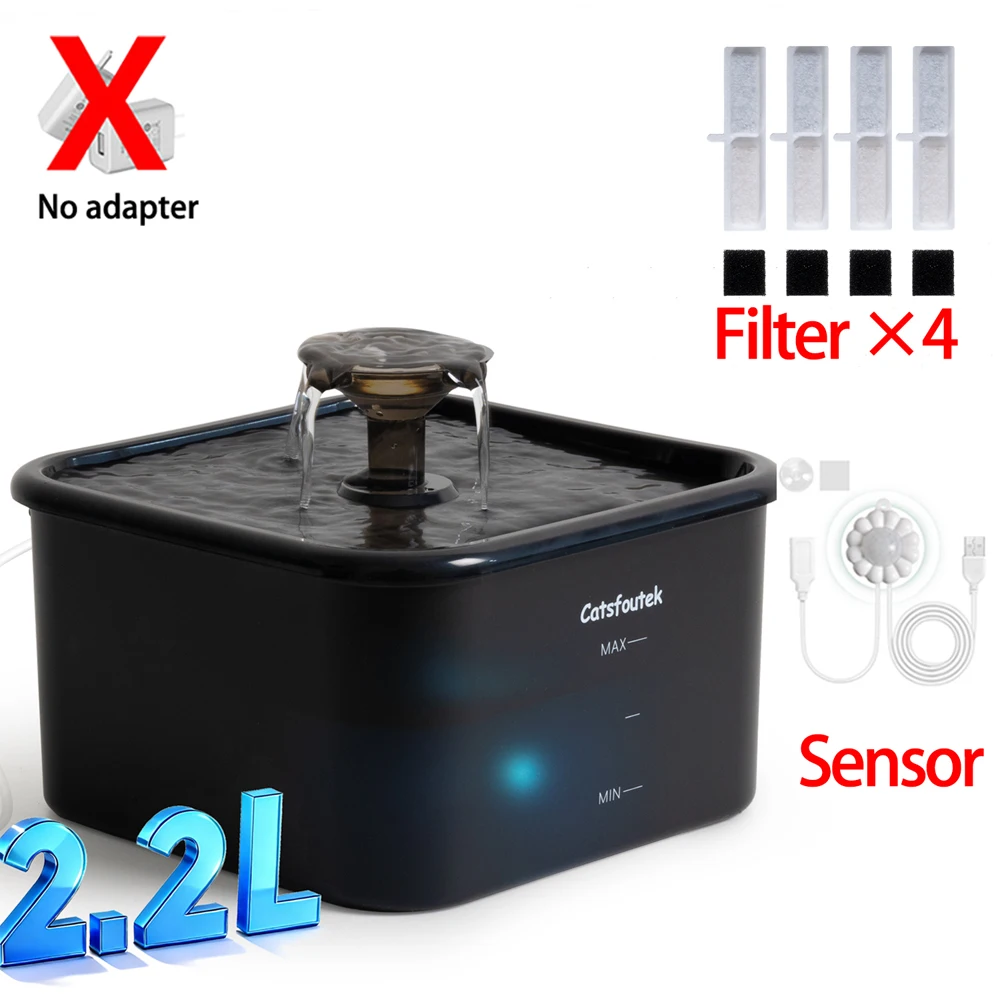 2.2L Automatic Cat Water Fountain Operated Automatic Pet Water Fountain With Motion Sensor Dog Cat Water Dispenser Bowl