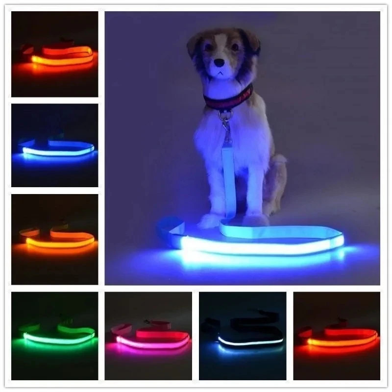 Led Pet Dog Leash Rope With Light Luminous Lead Leash USB Charging for Dog Safety Flashing Glowing Collar Harness Accessories - Image 2