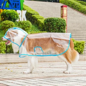 Pet Raincoat Transparent Dog Raincoat Waterproof and Windproof Pet Clothing Rainy Dog Walking Protective Clothing