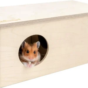 Birch Chamber-Maze Hamster Hideout - Small Pets Woodland House Habitats Decor for Hamster Mice Gerbils Mouse