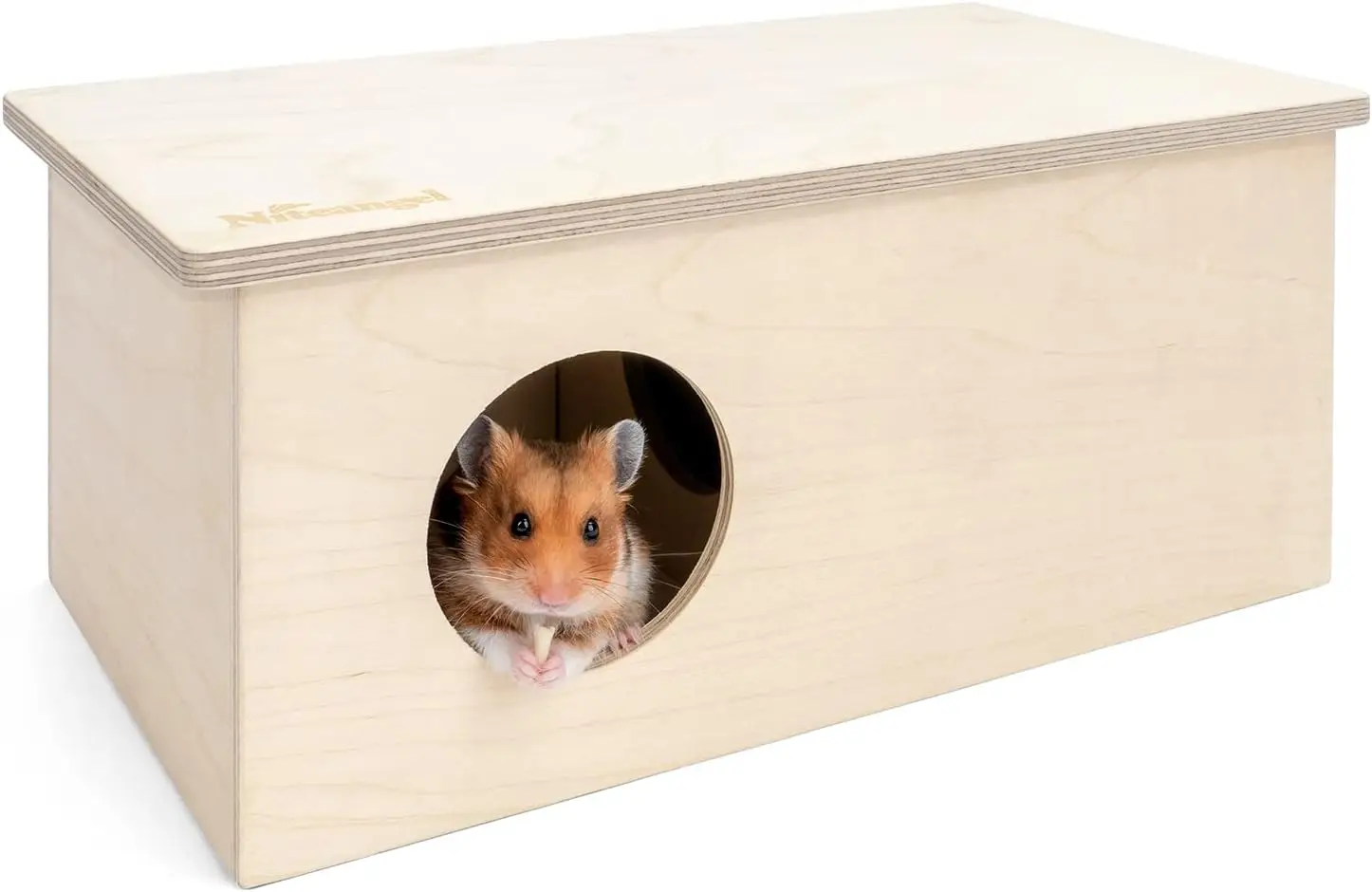 Birch Chamber-Maze Hamster Hideout - Small Pets Woodland House Habitats Decor for Hamster Mice Gerbils Mouse