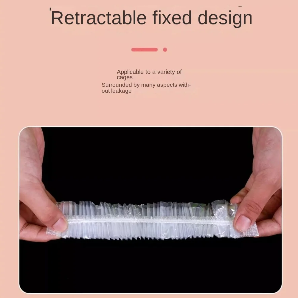 10pcs Durable Disposable Rabbit Cage Tray Mat Transparent Elastic Pet Tray Cover Thick Film Cover for Dog Cat - Image 2