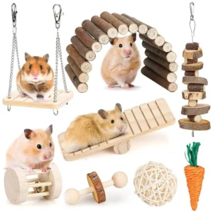 8-piece Set Pet Rabbit Guinea Pig Dragon Cat Fun Toy Hamster Rabbit Rabbit Tooth Grinding Set Pet Tooth Grinding Snacks
