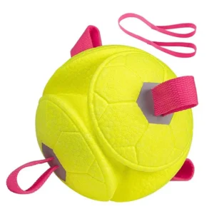 ABBP-Dog Soccer Chew With Rope - Interactive Fetch Ball For Puppy, Pet Tug-Of-War Training