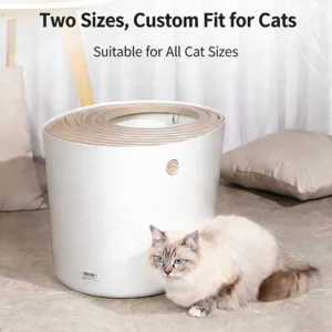 Semi-closed Cats Litter Box Durable Cat Toilet Bucket Anti-splash Kitten Training Bedpans Home Pet Cleaning Sand Basin