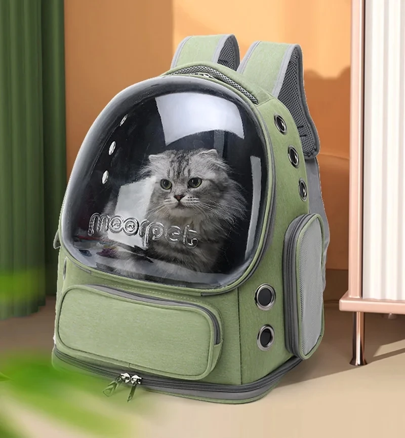 Pet Cat Carrier Bag Outdoor Travel Backpack for Cats Small Dogs Breathable Cat Carrying Bag Pet Supplies Transparent - Image 3
