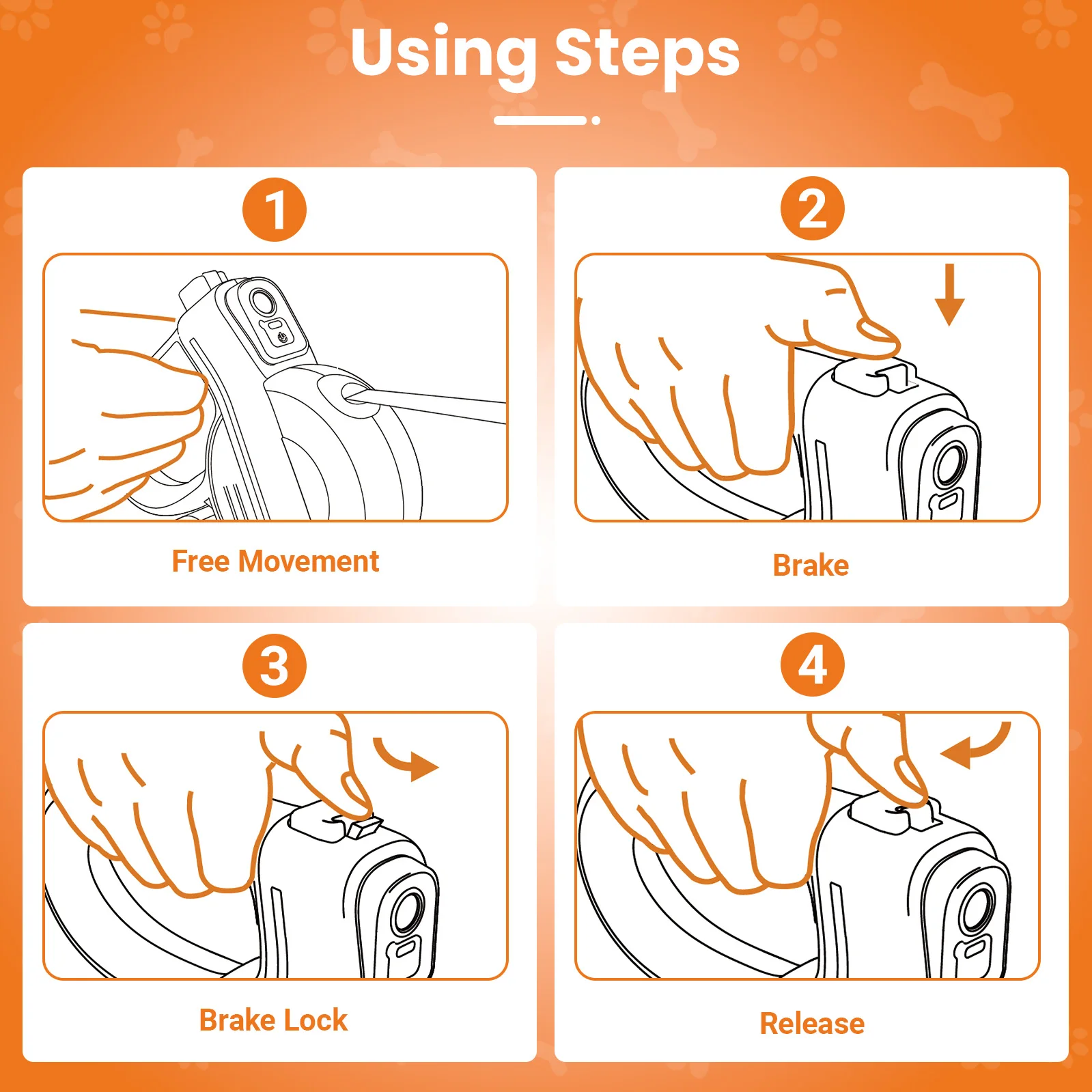 16ft USB LED Retractable Dog Leash, Reflective & Tangle-Free with Poop Bag Holder for Night Safety, Black - Image 6