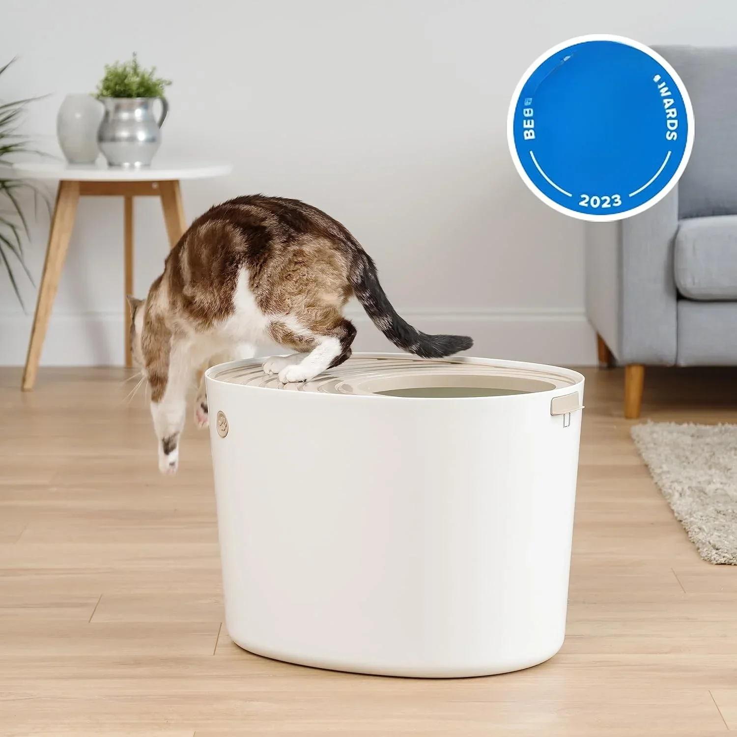 Semi-closed Cats Litter Box Durable Cat Toilet Bucket Anti-splash Kitten Training Bedpans Home Pet Cleaning Sand Basin - Image 2