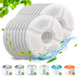 Replacement Activated Carbon Filter For Cat Water Drinking Fountain Replaced Filters Flower For Pet Dog Round Fountain Dispenser