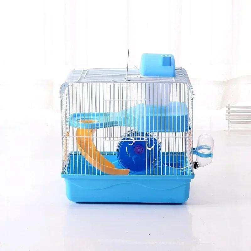 Hamster Cage Clear View 2 Layer Mouse Gerbil Castle Small Animal House (Size:23*17*30cm) - Image 2