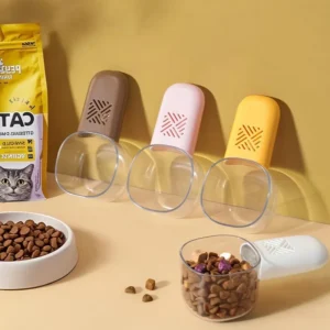 Pet Food Cup For Dog Cat Feeding Bowl Kitchen Scale Spoon Measuring Scoop Cup Portable With Scale Feeding Transparent Supplies