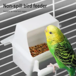 Bird Feeder Feeding Dish Easy Cleaning Large Capacity Parakeet Cockatiel Food Feeder Reusable Parrot Food Dispenser Pet Supplies