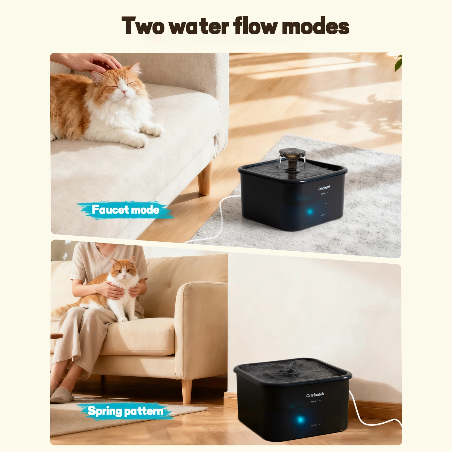 2.2L Automatic Cat Water Fountain Operated Automatic Pet Water Fountain With Motion Sensor Dog Cat Water Dispenser Bowl - Image 6