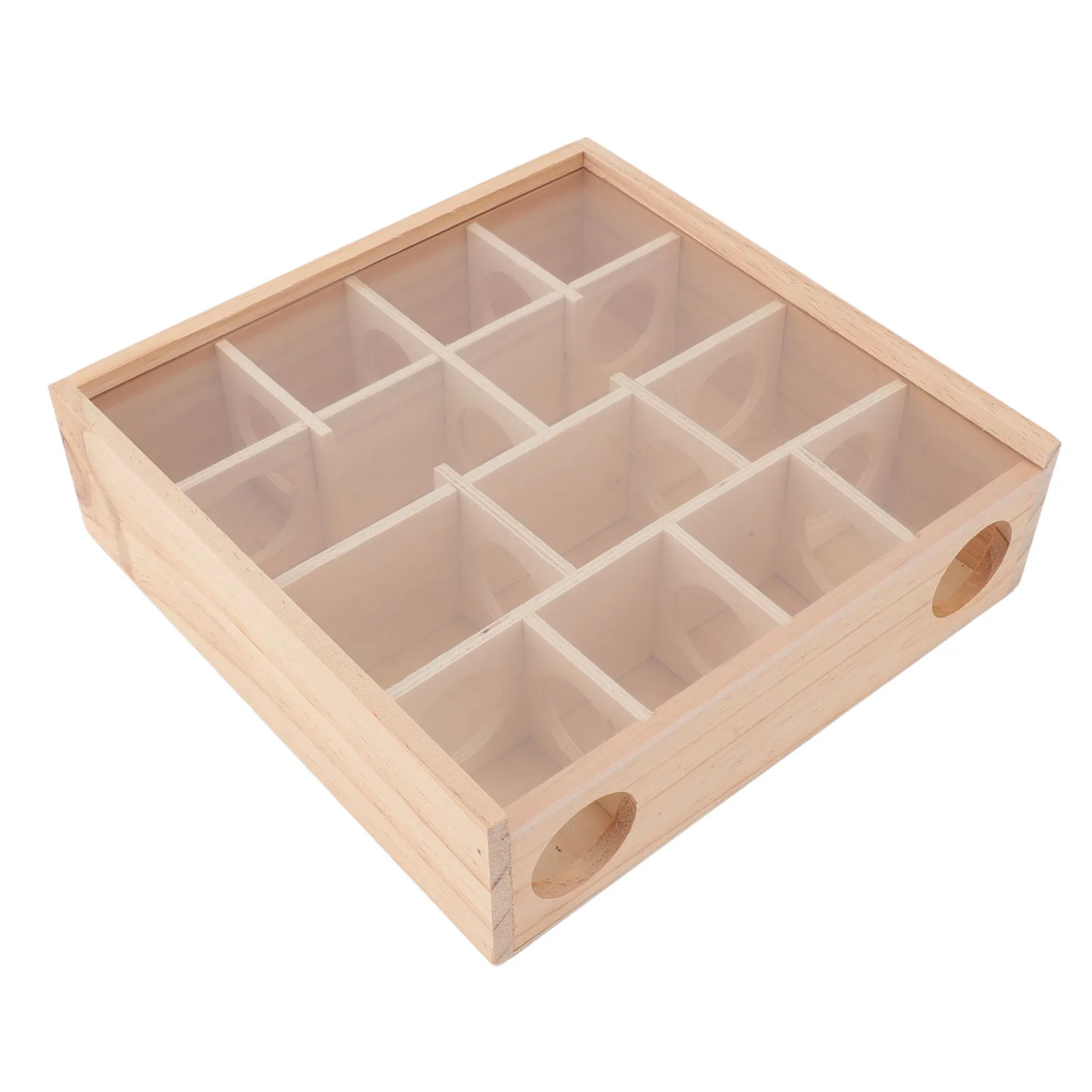 Wooden Hamster Tunnel Maze Interactive Hamster Maze Multifunctional Satisfy Instincts with Glass Cover for Hamsters - Image 5
