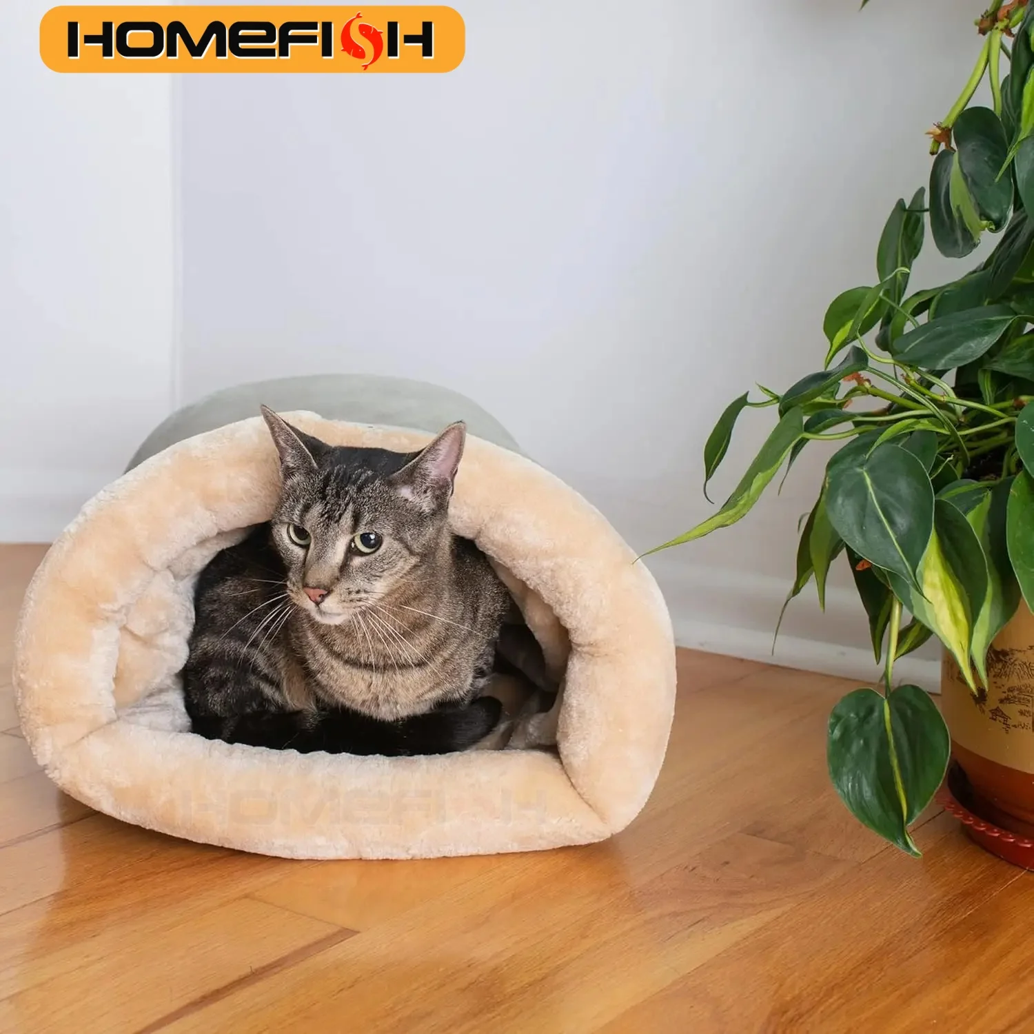 Autumn and Winter Cat Sleeping Bag Semi-enclosed Cat Nest Warm Small and Medium-sized Pet Nest Can Be Disassembled and Washed - Image 2