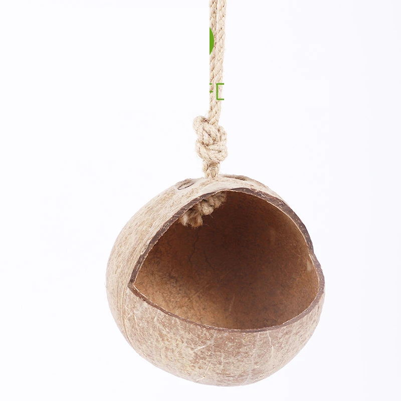 Hamster House Bite-resistant Natural Small Pet Coconut Cages Guinea-pig Hamster Hideout House Toy Wooden House Pet Supplies - Image 8