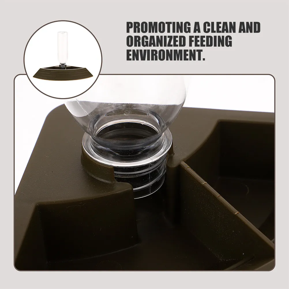 Reptile Automatic Feeding and Water Bowl 90 Degree Corner Design Antitip Base for Tortoise Lizard Frog Turtle Chameleon - Image 6