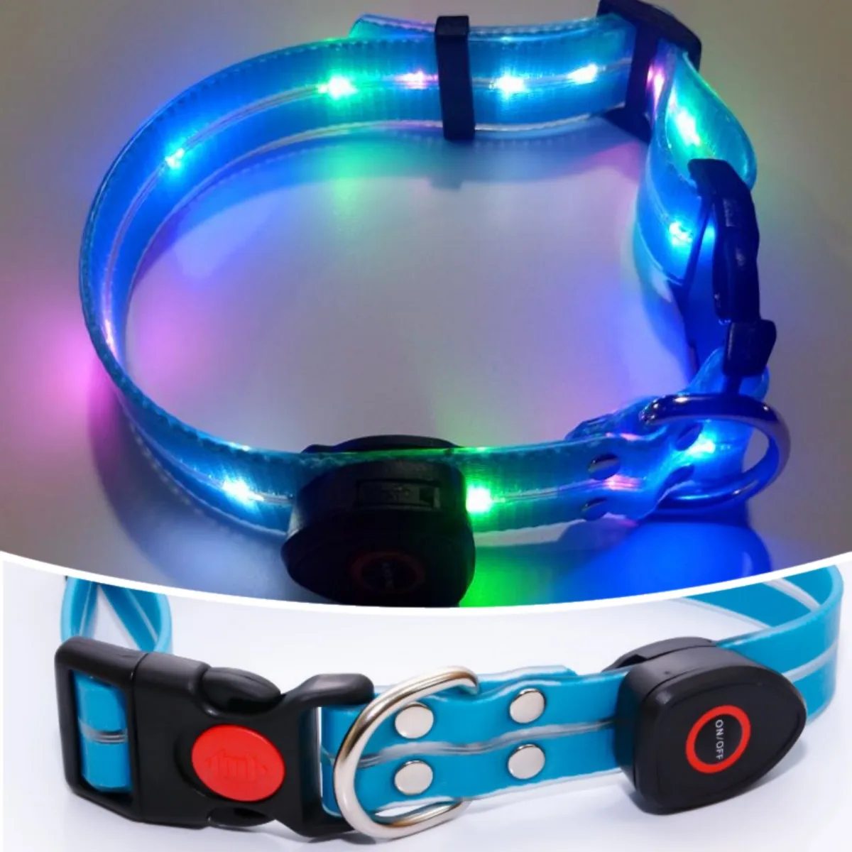 New Adjustable Led Glowing Pet Dog Collar PVC Waterproof Anti Dirty Easy To Clean for Big Small Dogs Puppy Cat Luminous Collar - Image 7